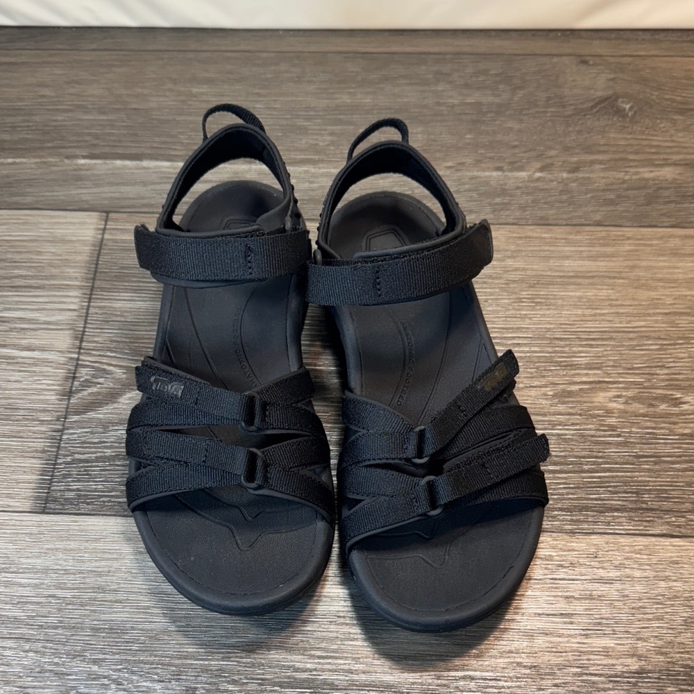 Teva Black Strappy Sport Sandals